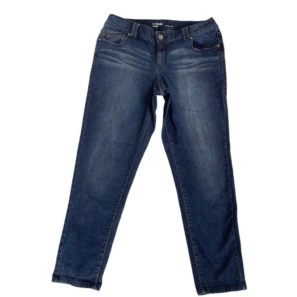 Lane Bryant Jegging Size 18 Genius Fit Jeans Dark Wash Stretchy Plus Size - Picture 1 of 6